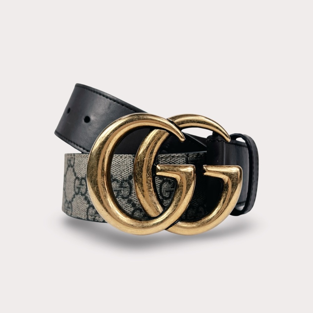 Gucci Black and Gold Belt